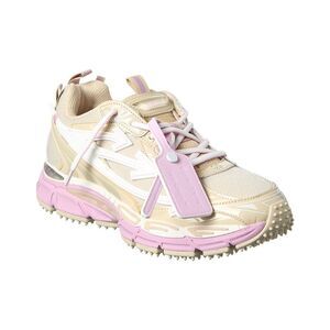 Off-White™ Ow Be Right Back Leather & Mesh Sneaker, Beige